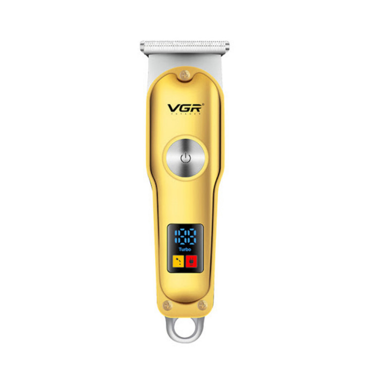 ماشین اصلاح موی سر و صورت وی جی ار مدل V-290 با تیغه استیل ضد زنگ، نمایشگر دیجیتال، قابلیت دو سرعته، منبع تغذیه برق و شارژ، سه شانه اصلاح 1 تا 3 میلیمتر، مدت زمان استفاده 120 دقیقه و شارژ 90 دقیقه