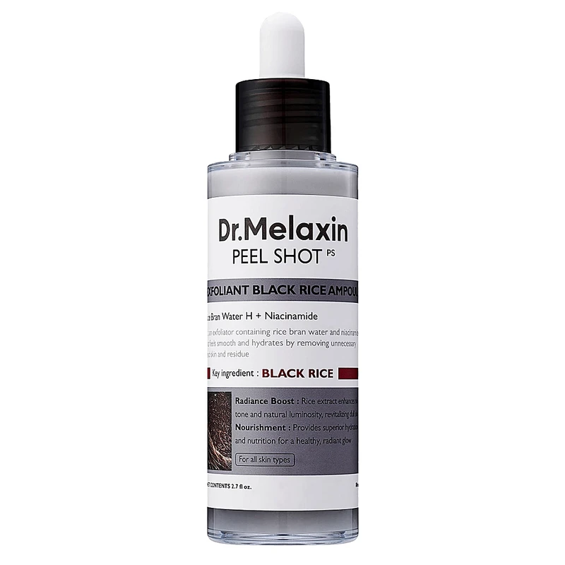 آمپول پیل شات برنج سیاه دکتر ملاکسین اصل | رفع جوش سرسیاه پیل شات(peel shot)
