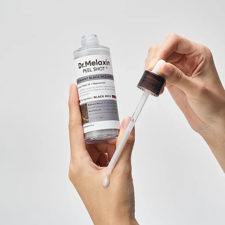 آمپول پیل شات برنج سیاه دکتر ملاکسین اصل | رفع جوش سرسیاه پیل شات(peel shot)