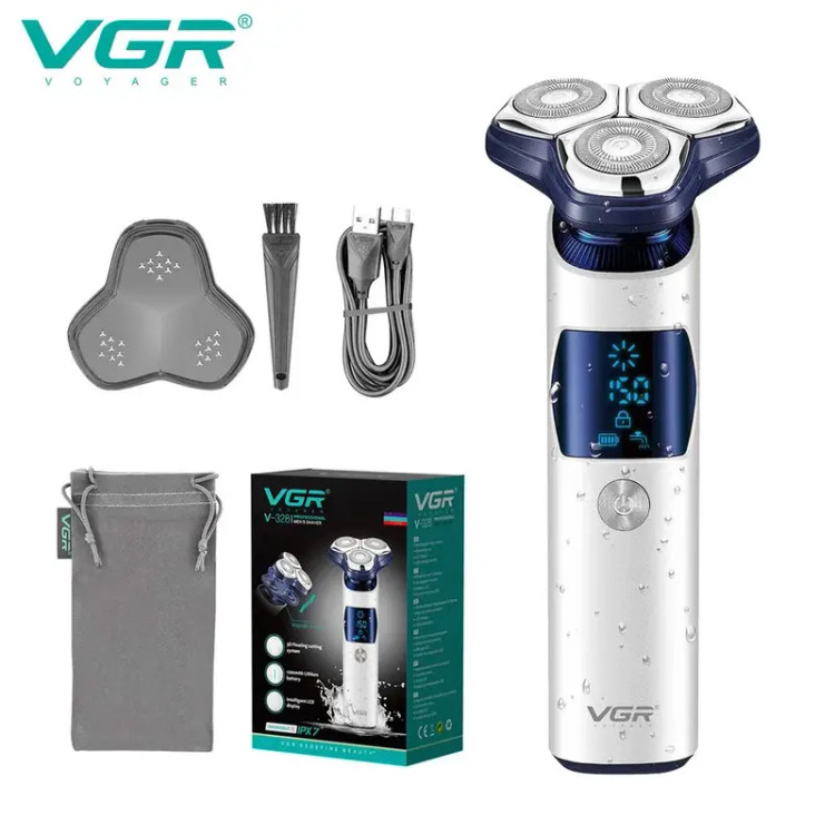 ریش تراش سه تیغ چرخشی وی جی آر مدل V-328
